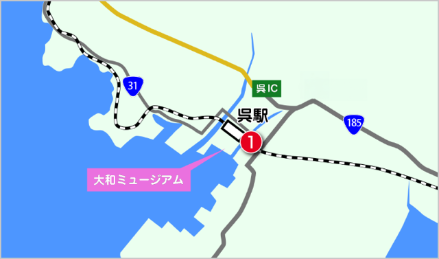 カーコンビニ倶楽部 呉エリア地図